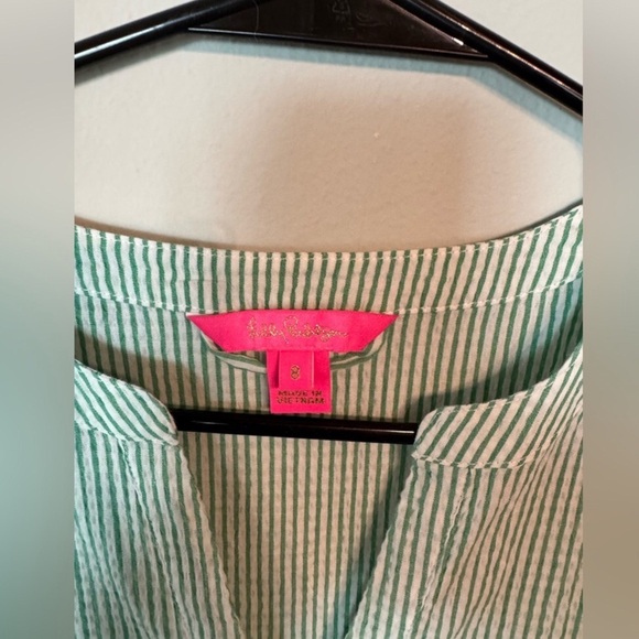 Lilly Pulitzer Carla Long Sleeve Striped Dress in Spearmint Harbor Stripe sz 8 - Picture 8 of 8